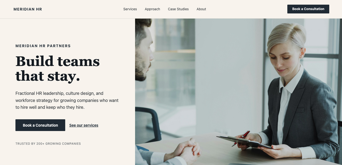 Consultants template preview